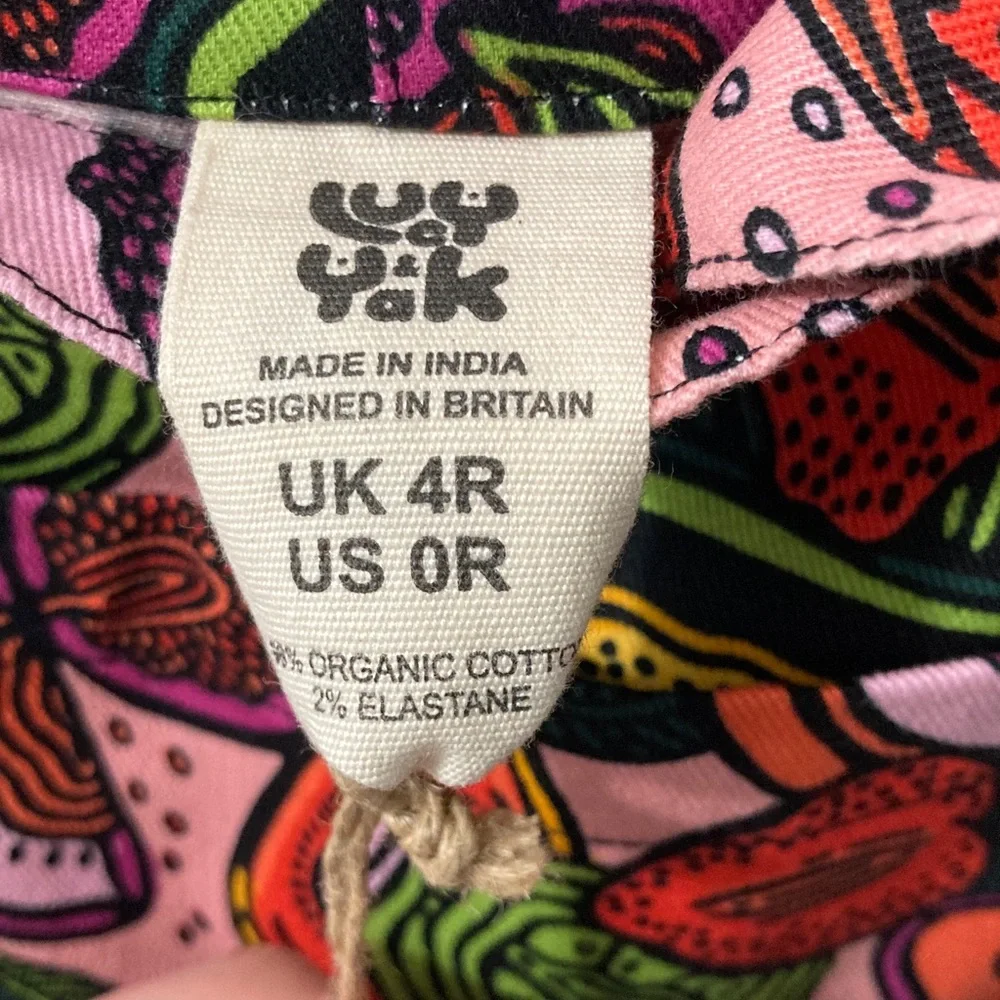 Lucy & Yak “Vulva-Rees” Vibrant Patterned Dungarees Overall one piece - Picture 4 of 14